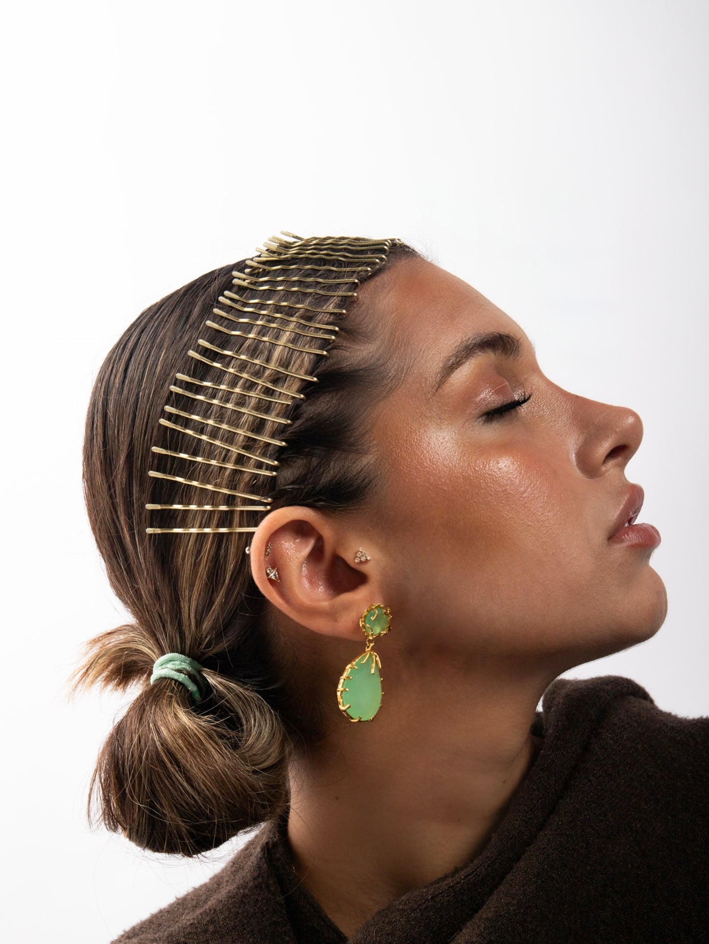 YEŞİL ONİKS DAMLA KÜPE