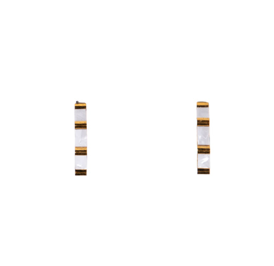 IVORY MOSAIC HOOPS