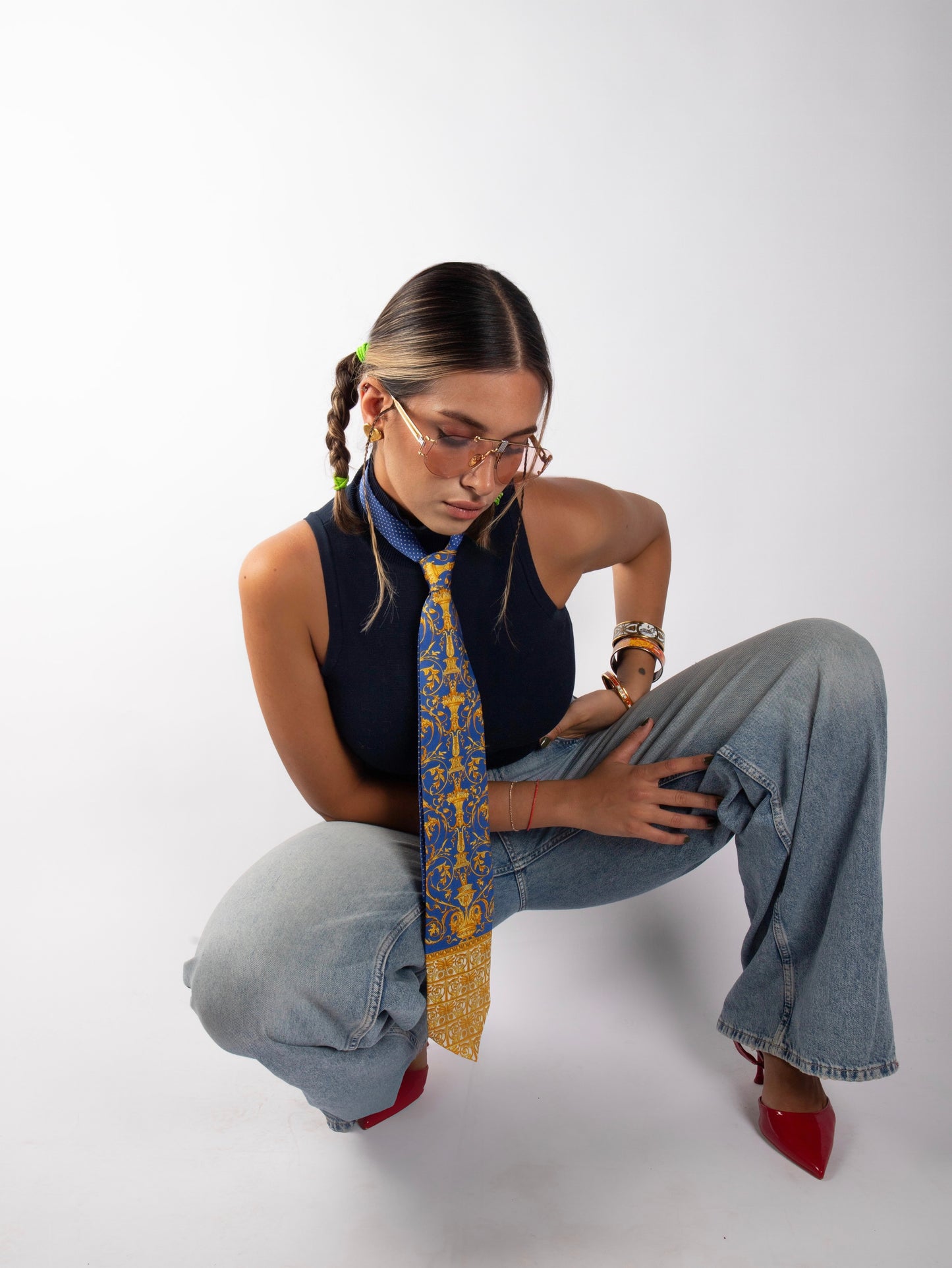 GIANNI VERSACE VINTAGE 90,s ICONIC BAROQUE TIE