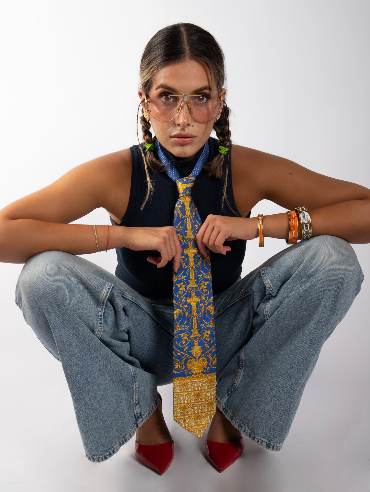 GIANNI VERSACE VINTAGE 90,s ICONIC BAROQUE TIE