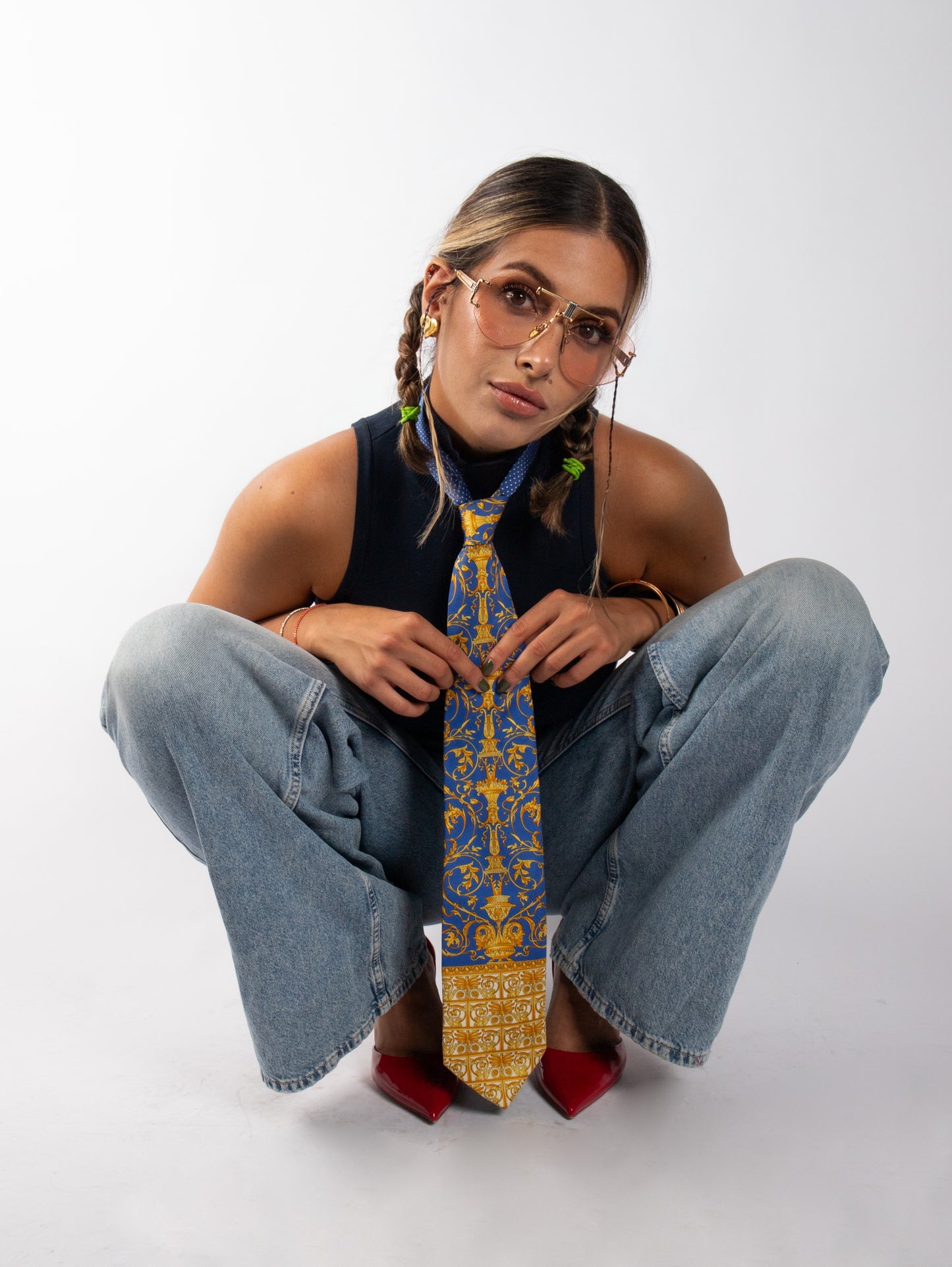 GIANNI VERSACE VINTAGE 90,s ICONIC BAROQUE TIE