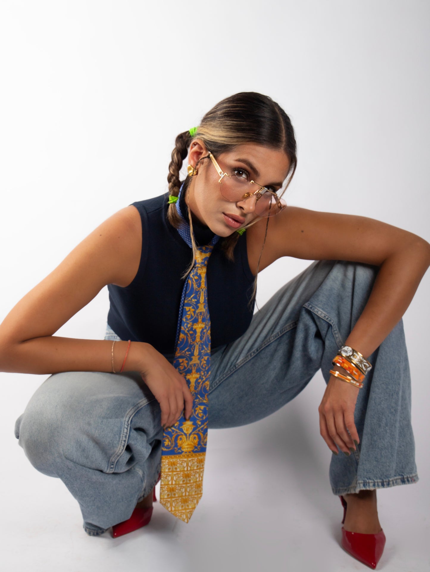 GIANNI VERSACE VINTAGE 90,s ICONIC BAROQUE TIE