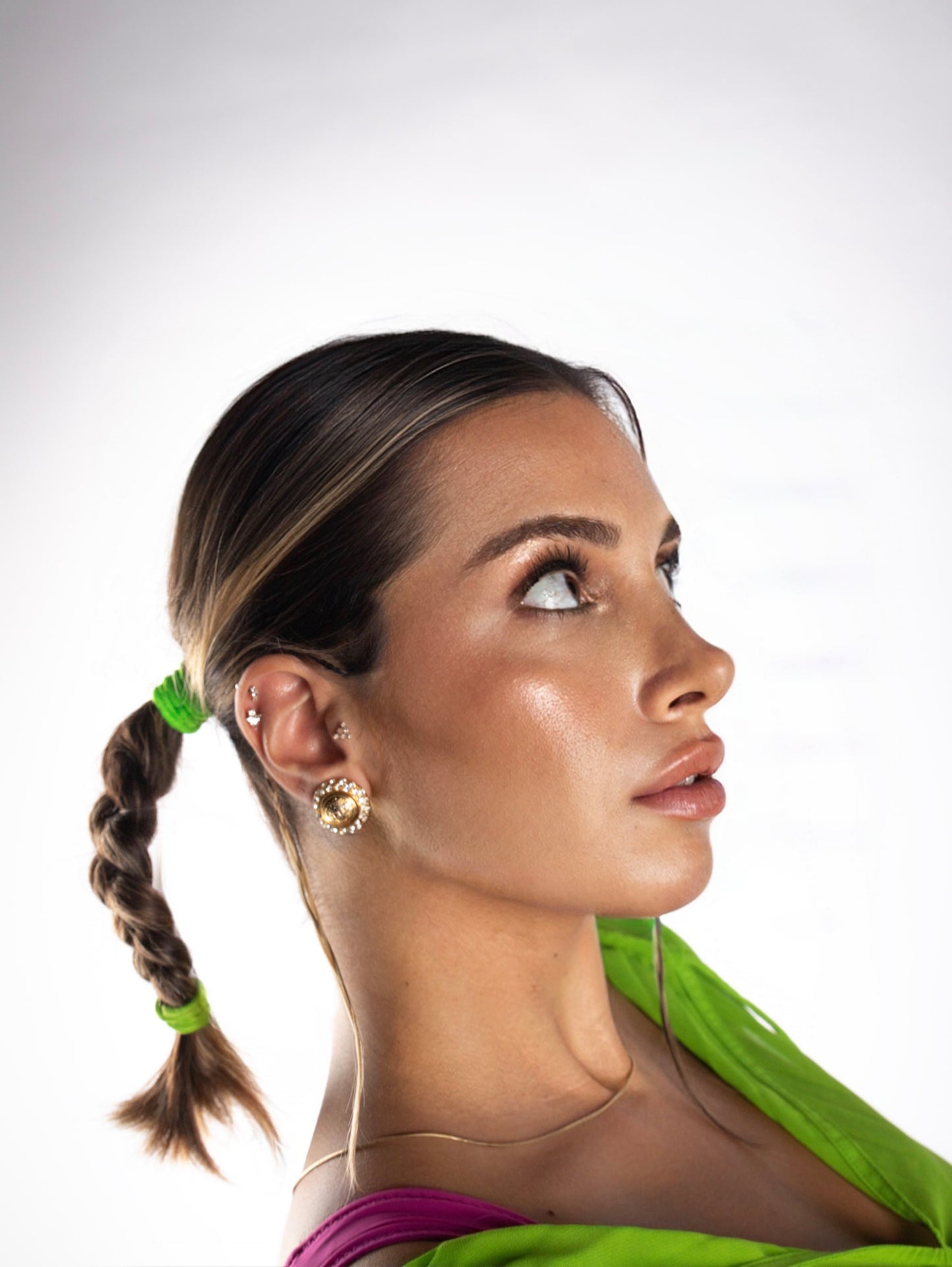 GIANNI VERSACE VINTAGE MEDUSA KRİSTAL KLİPSLİ KÜPELER