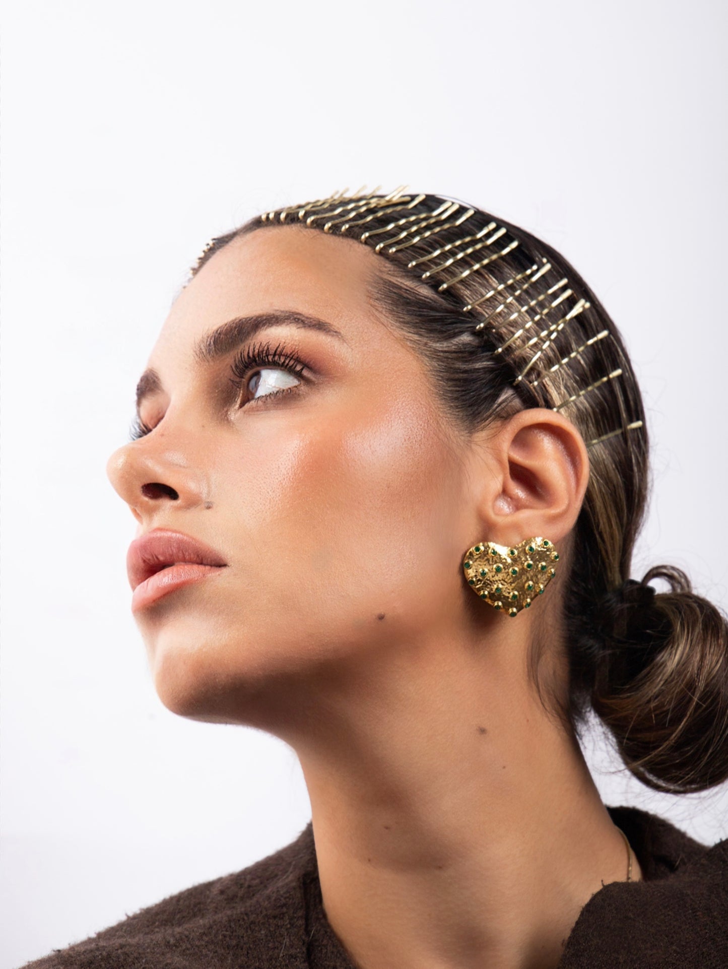 ALTIN VE TURMALİN HEYKEL KALP