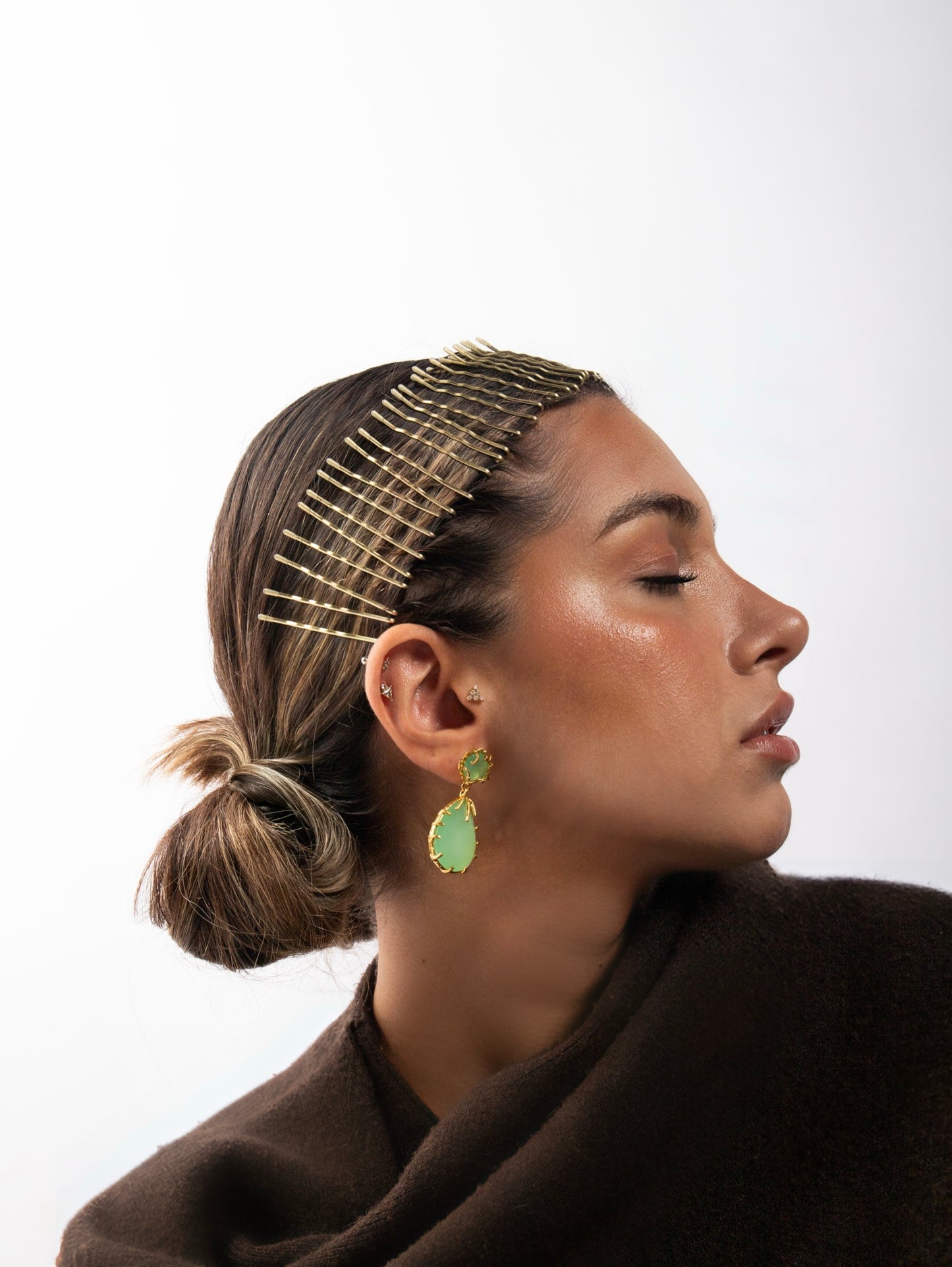 YEŞİL ONİKS DAMLA KÜPE