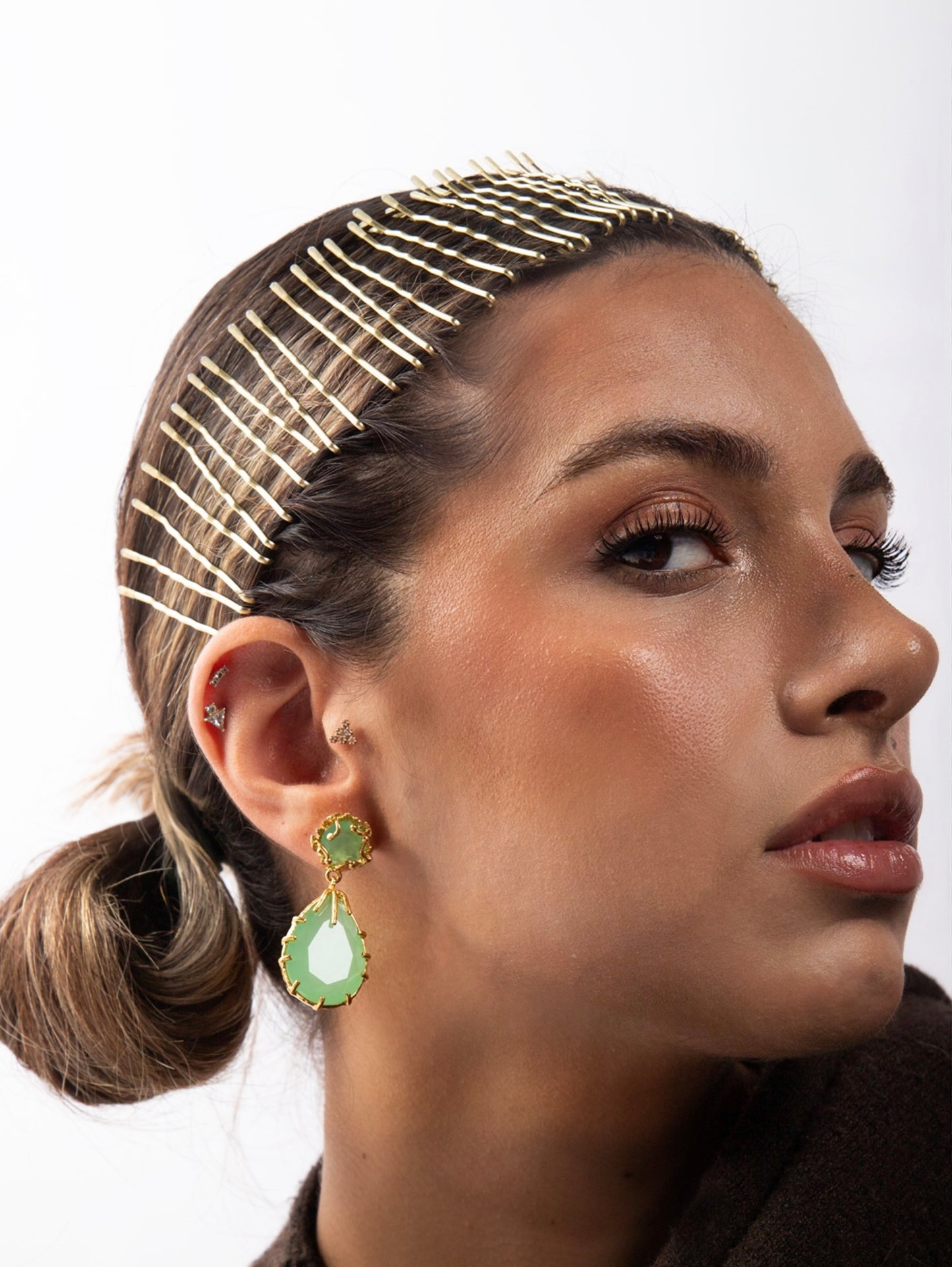 YEŞİL ONİKS DAMLA KÜPE