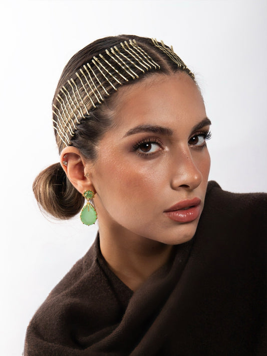 YEŞİL ONİKS DAMLA KÜPE