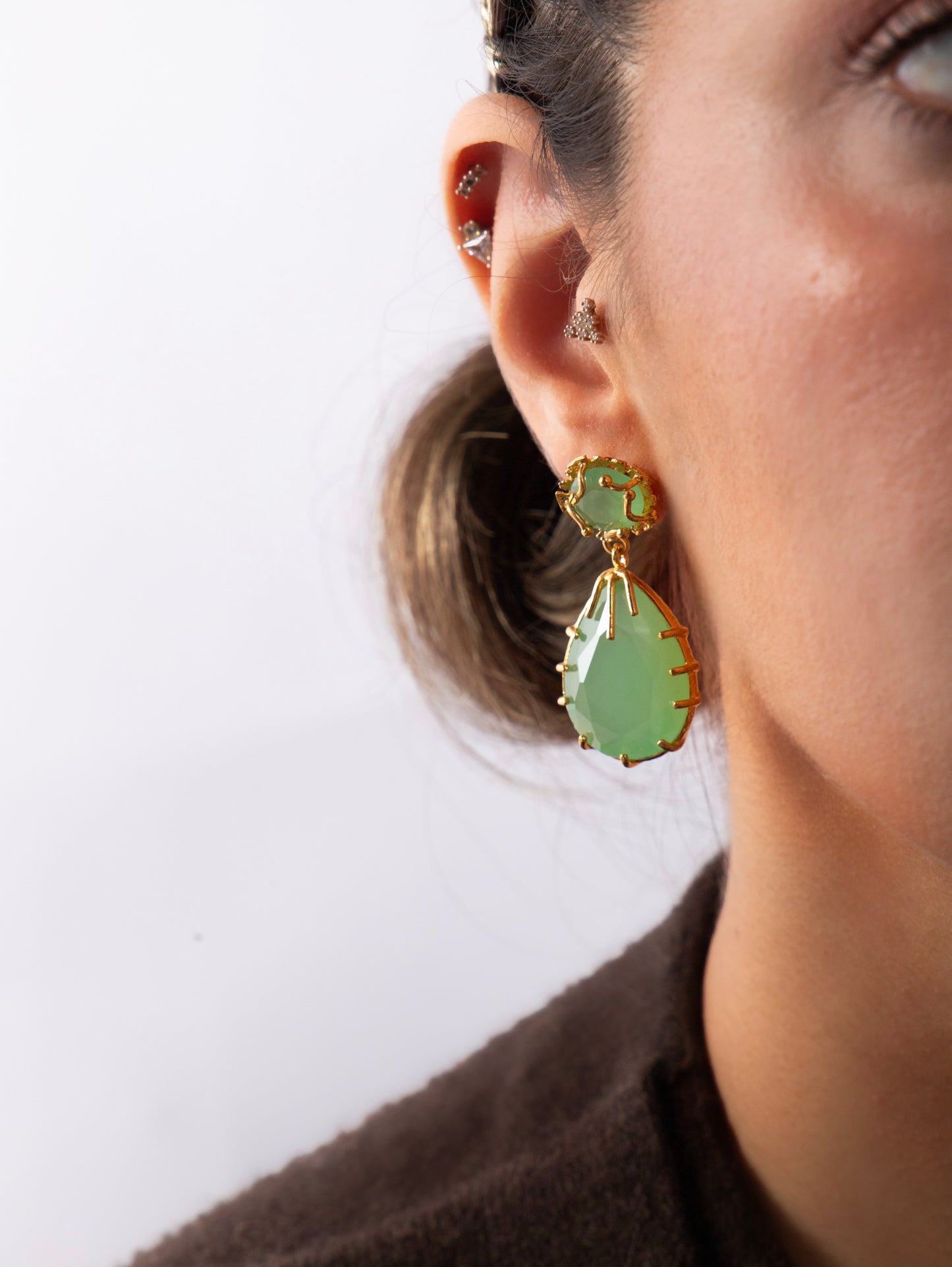 YEŞİL ONİKS DAMLA KÜPE