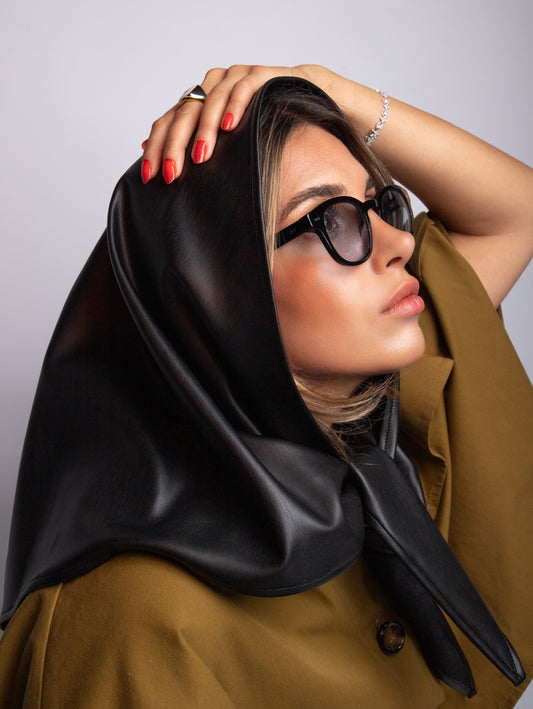 LEATHER BABUSHKA SCARF